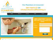 Tablet Screenshot of professionalplumbing.ie